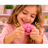 Glitter Dumpling 8.5cm Squishy Toys – 3 Pack Assorted Random Colours In Containers
