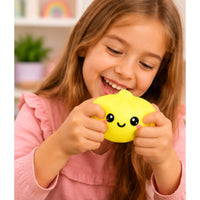 Neon Dumpling 8.5cm Squishy Toy In Container - 1 Piece Assorted Colours - Squeeze Fidget Toy
