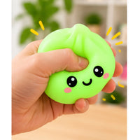 Neon Dumpling 8.5cm Squishy Toy In Container - 1 Piece Assorted Colours - Squeeze Fidget Toy
