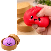 Solid Colour Dumpling Squishy Toy 8.5cm – Cute Novelty Toy 1 Piece Assorted Colours
