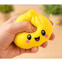 Solid Colour Dumpling  8.5cm Squishy Toys – 3 Pack Assorted Random Colours

