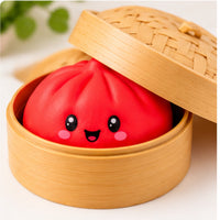 Solid Colour Dumpling  8.5cm Squishy Toys – 3 Pack Assorted Random Colours
