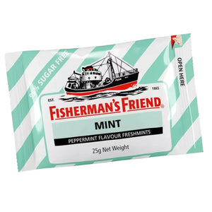 Fisherman’s Friend Peppermint Sugar Free Lozenges –  25g Packs for Sore Throat and Cough Relief