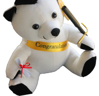 Congratulations Graduation Autograph Bear with Pen 20cm – Graduation Keepsake Gift
