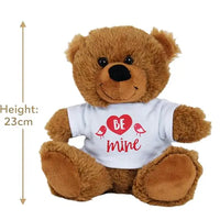 Jelly Brown Teddy Bear Be Mine T Shirt 23cm Soft Cuddly Plush Toy Romantic Gift
