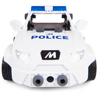 Meccano Junior RC Police Car building kit with tools and controller STEM toy ages 5 plus
