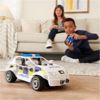 Meccano Junior RC Police Car building kit with tools and controller STEM toy ages 5 plus
