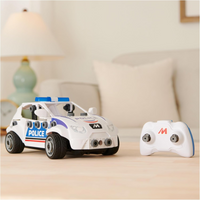 Meccano Junior RC Police Car building kit with tools and controller STEM toy ages 5 plus
