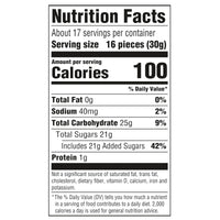 Nerds Gummy Clusters Very Berry 524g resealable big bag candy - Nutrition Facts
