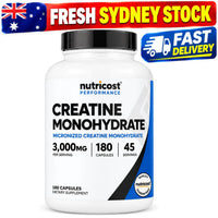 Nutricost Creatine Monohydrate 3000mg 180 Capsules (Featured Image)
