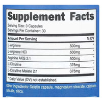 Nutricost Nitric Oxide Booster 2250mg Per Serving 90 Capsules
