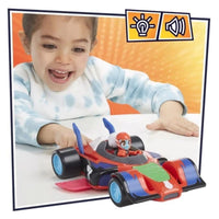 PJ Masks Animal Power Flash Cruiser vehicle toy with Carly figure lights and sounds ages 3 plus
