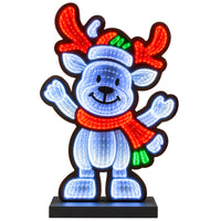 Christmas Reindeer Infinity Mirror LED Light 41cm – 174 LED Multicolour Indoor Decoration (Featured Image)
