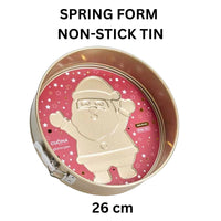 Christmas Santa Springform Non-Stick Round Baking Pan Cake Tin 26cm – Cucina – 1 Piece
