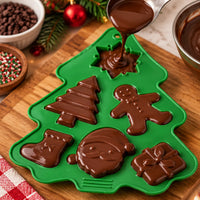 Christmas Tree Silicone Baking Mould Green 21x18.5cm – Festive Chocolate And Treat Mould 1pc (Copy)
