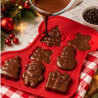 Christmas Stocking Silicone Baking Mould Red 21x18.5cm – Festive Chocolate And Treat Mould 1pc
