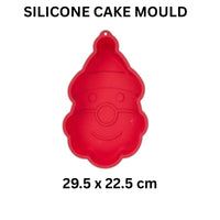 Christmas Santa Silicone Cake Mould 29.5x22.5cm Red Shaped Baking Pan 1pc
