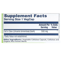 Solaray Cats Claw 500 mg 100 VegCaps
