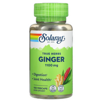 Solaray True Herbs Ginger 1100mg 100 VegCaps (Featured Image)
