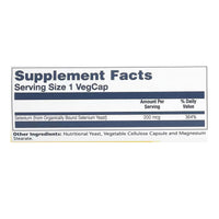Solaray High Potency Selenium 200 mcg 100 VegCaps
