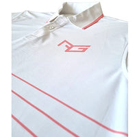 Men’s Golf Polo Shirt Short Sleeve Breathable Performance White Peach (Copy)

