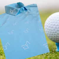 Men’s Golf Polo Shirt Light Blue Short Sleeve Breathable Moisture Wicking Performance

