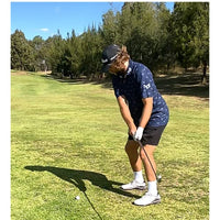 Men’s Golf Polo Shirt Blue Short Sleeve Breathable Moisture Wicking Performance
