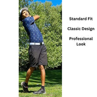 Men’s Golf Polo Shirt Blue Short Sleeve Breathable Moisture Wicking Performance (Copy)
