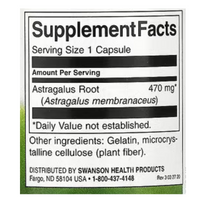 Swanson Astragalus Root Full Spectrum 470 mg 100 Capsules
