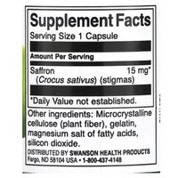 Swanson Full Spectrum Saffron 15 mg 60 Capsules
