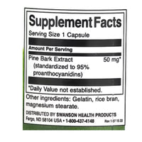 Swanson Pine Bark Extract 50 mg 100 Capsules
