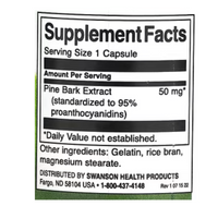 Swanson Pine Bark Extract 50 mg 100 Capsules
