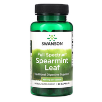 Swanson Spearmint Leaf Full-Spectrum 400mg 60 Capsules (Featured Image)
