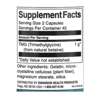 Swanson TMG Trimethylglycine 500 mg 90 Capsules (Copy)
