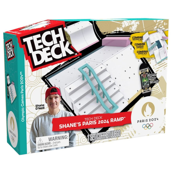 Tech Deck Shane O’Neill Olympic Games Paris 2024 Ramp Playset with exclusive fingerboard ages 6 plus