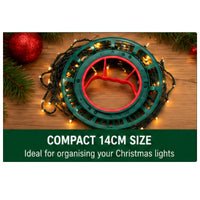 Christmas Lights Storage Reel 14cm – Reusable Xmas Light Cable Organiser 1pc
