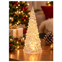 Christmas Acrylic LED Tree 27cm – Warm White Light Up Battery Operated – 1 Piece
