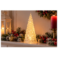 Christmas Acrylic LED Tree 27cm – Warm White Light Up Battery Operated – 1 Piece
