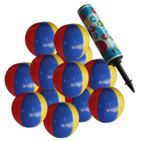 Inflatable Rainbow Beach Ball 25cm Pack of 12 Hand Inflatable Air Pump Included (Featured Image)
