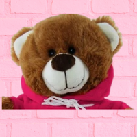 Brown Bear With Hoodie Super Mum 25cm Mother's Day Soft Plush Gift

