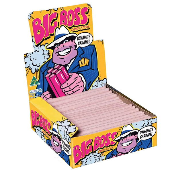 Big Boss Caramel Candy Sticks – 75 unwrapped chewy caramel lollies in a bulk box, classic Australian candy for parties, buffets and nostalgic treats