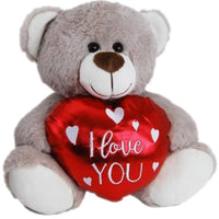 Brown Ollie Teddy Bear I Love You Heart 20cm Soft Cuddly Plush Toy (Featured Image)
