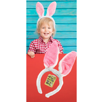 Bunny Ears Pink White - 2 Pack
