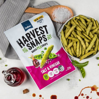 Calbee Harvest Snaps Baked Pea Crisps Salt And Vinegar Flavour 120g x 2 Packs
