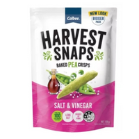Calbee Harvest Snaps Baked Pea Crisps Salt And Vinegar Flavour 120g x 2 Packs
