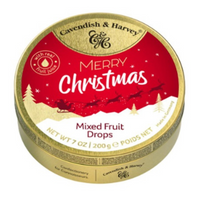 Cavendish and Harvey Merry Christmas Mixed Fruit Drops 200g x 2 Tins