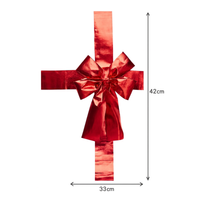 Festive red sash bow for Christmas for door or wall with sizing