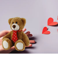 Gordy Brown Teddy Bear with Red Neck Tie – 20cm Soft Plush Gift
