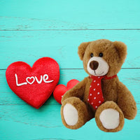 Gordy Brown Teddy Bear with Red Neck Tie – 20cm Soft Plush Gift
