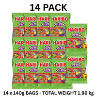 Haribo Twin Snakes 140g x 14 Pack Sweet & Sour Gummy Lollies
